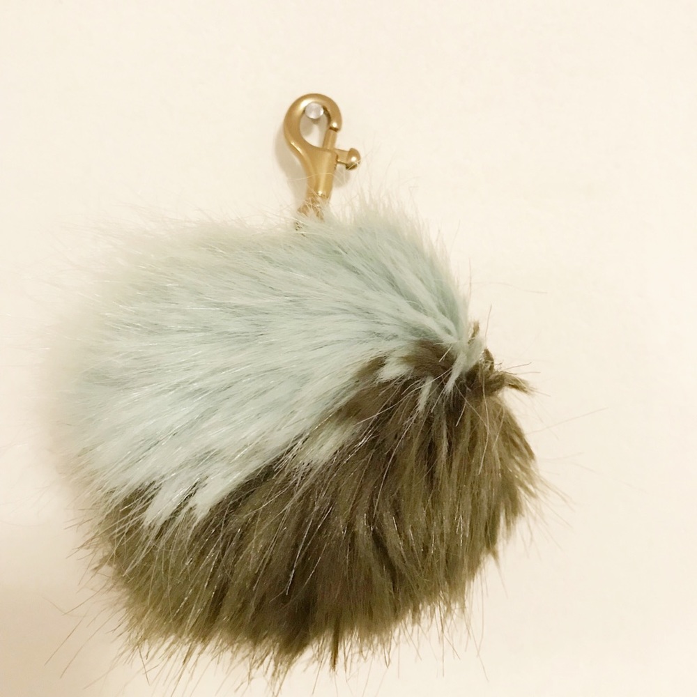 J.Crew Faux-Fur Colorblock Pom-Pom